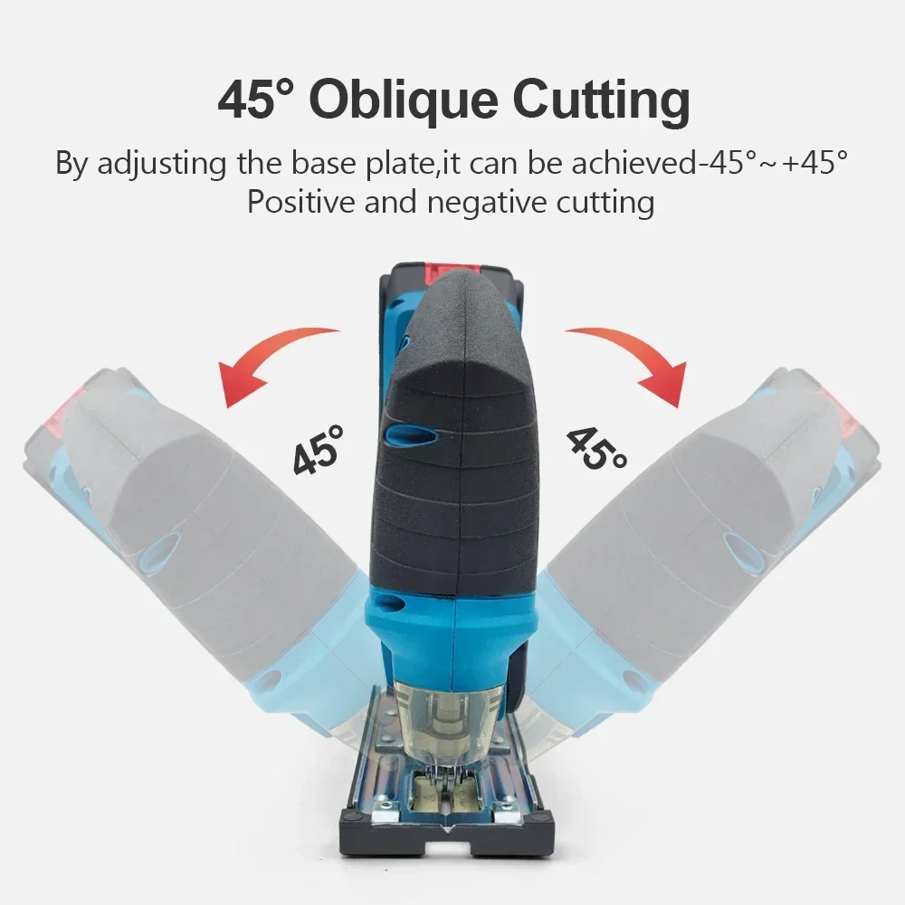 Electric Jigsaw Cordless Jig Saw Variable Speed Portable Multi-Function Woodworking Electric Power Tool for Makita 18V Battery