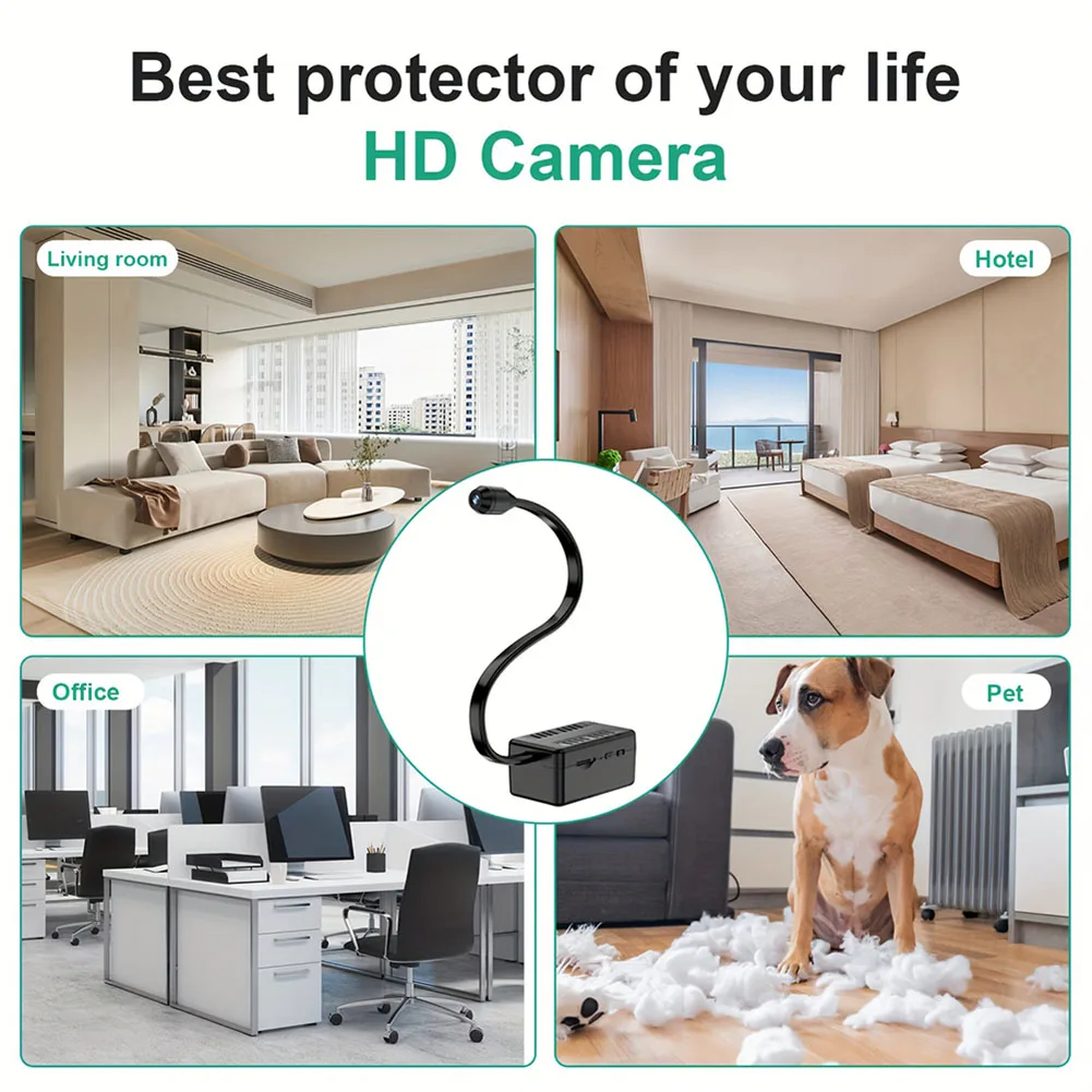 

Mini Camera 1080P HD WiFi Wireless Camera Video Recorder Camera Home Wireless IP Camera Loop Recording Security Cam for Home
