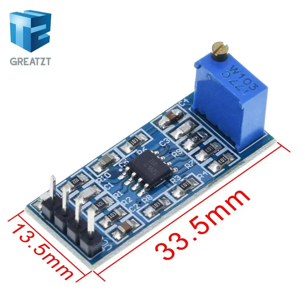 GREATZT LM358 100 Times Gain Signal Amplification Amplifier Operational Amplifier Module 5V-12V Hot Sale