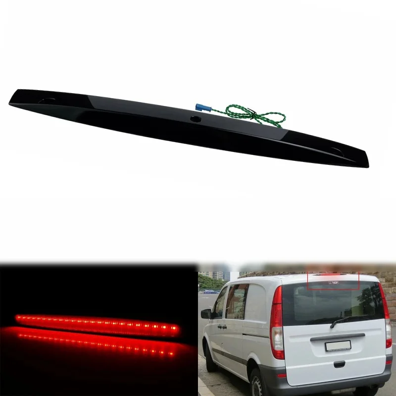 

12LED Car High Rear Brake Lamp For Mercedes Benz Vito Viano W639 Rear Bumper High Mount Taillight 3rd Stop Light A6398200056