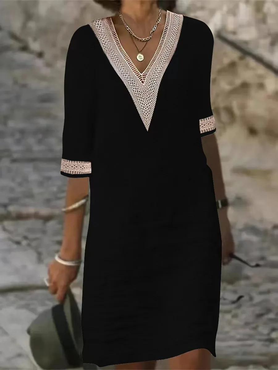 Casualowa modne ciuchy elegancka bawełniana lniana sukienka dla kobiet letnia sukienka damska odzież Vintage Streetwear w stylu etnicznym Y2k — zdjęcie 6