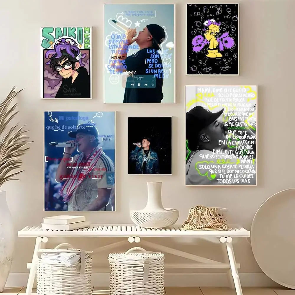 Popular S-Saiko Singer Sakura Poster Dorm Living Room Aesthetic Wall Decoration Painting Stickers