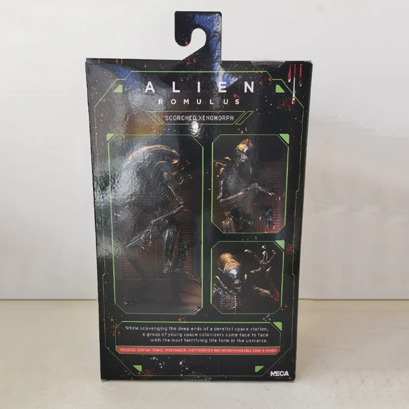 Nowy oryginał w magazynie Neca Alien: Romulus Scorched Xenomorph Anime rysunek Alien figurka lalka posągi ozdoba zabawka prezent dla dzieci