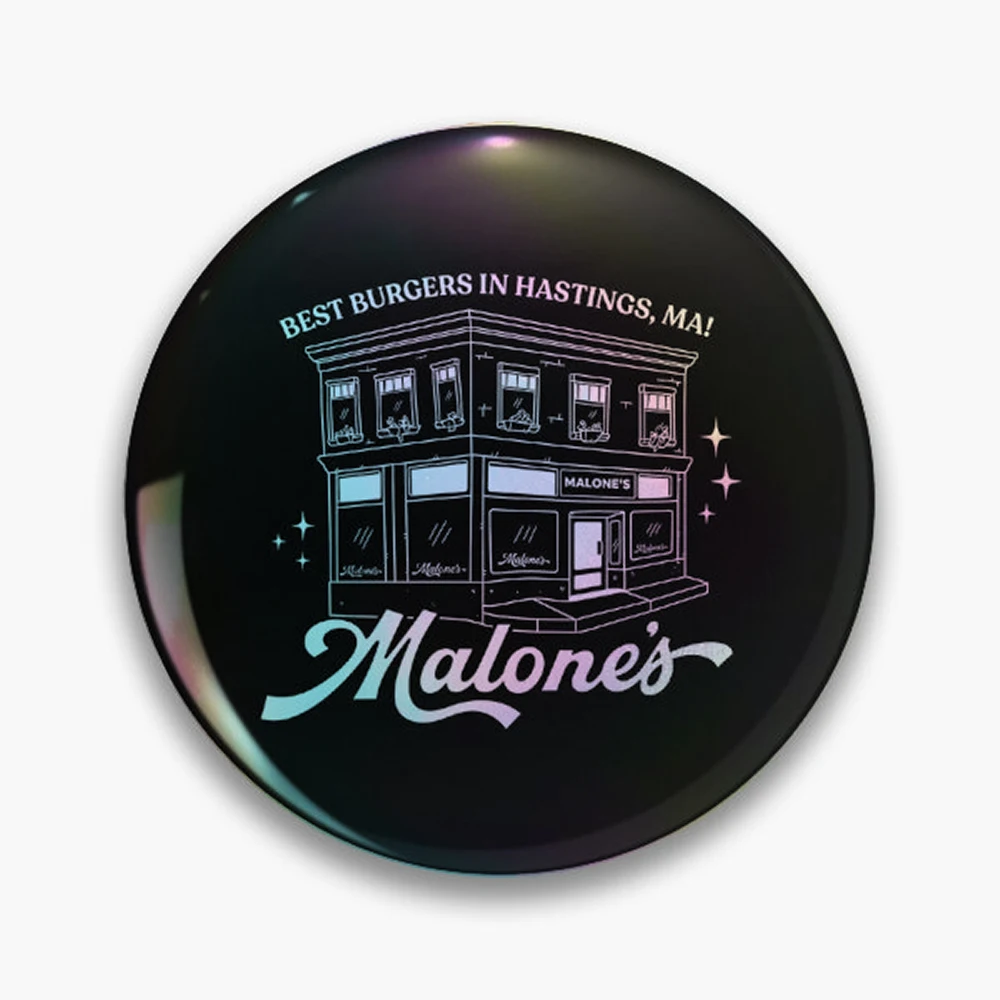 Malone's Briar Hockey , Off-Campus, Hockey Romance, Briar U, Campus Hockey - Off Campus Pin Holographic Star Heart Pin Brooches