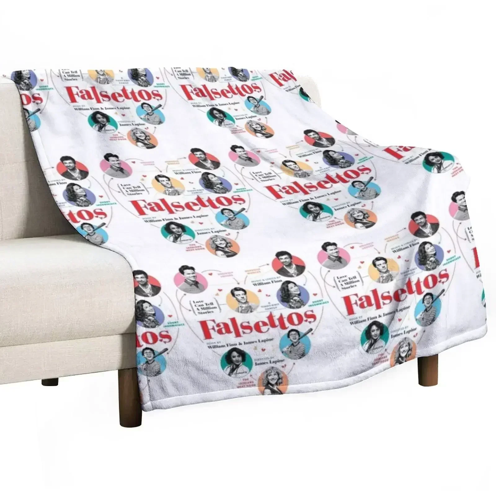 

Falsettos 2016 Poster Throw Blanket Portable Lightweight Blanket for Travel Camping