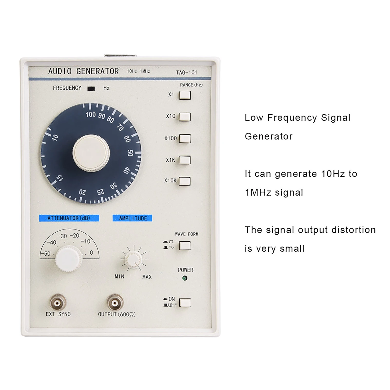 Audiogenerator TAG‐101 Audiogenerator 10Hz‐1MHz Laagfrequentiegenerator voor onderhoudsgenerator