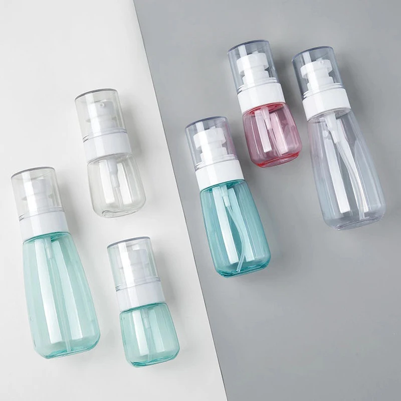 30/60/80ml Portable Refillable Bottles Plastic Spray Bottles Transparent Travel Spray Bottle Atomizer Design Liquid Dispenser