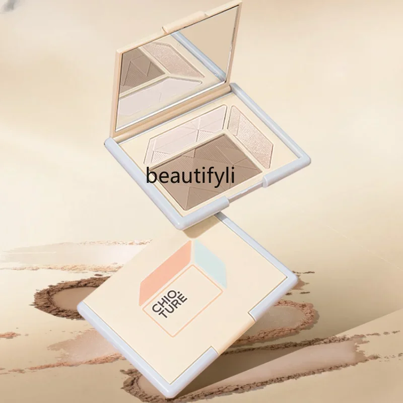 zq CHIOTURE Four-Color Highlight Repair Makeup Palette Female Shadow Nose Shadow Matte Highlight Brightening Tear Groove