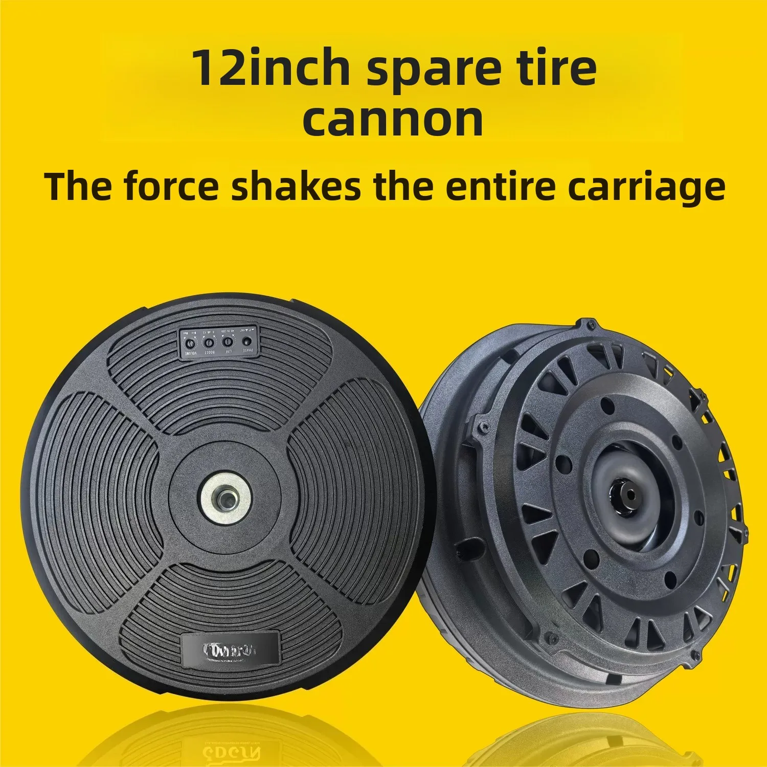 12 inch high-power trunk modification for car-mounted ultra-low bass car-mounted spare tire car spare tire subwoofer