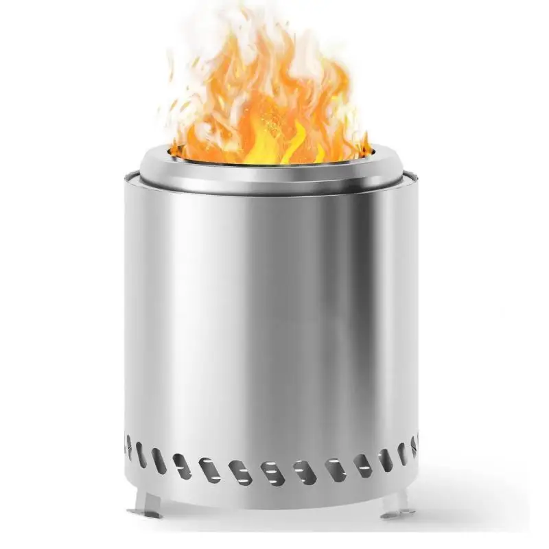 

Outdoor Barbecue Grill Wood Stove Bonfire Smokeless Firepit Wood Burning Stainless Steel Firepit For Family OutdoorCamping