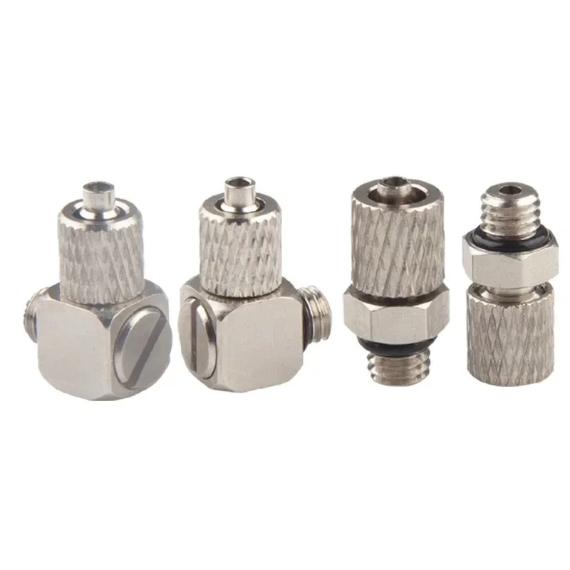 10Pcs Male Thread M3 M4 M5 M6 Mini Pneumatic Pipe Connector Screw Through Quick Fitting OD Air Tube Fast Twist Joint