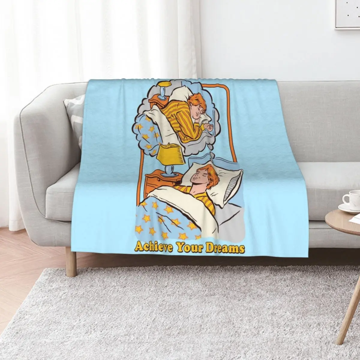 Achieve Your Dreams Throw Blanket Weighted blankets and throws Soft Beds Bed covers Plaid Hair Blankets
