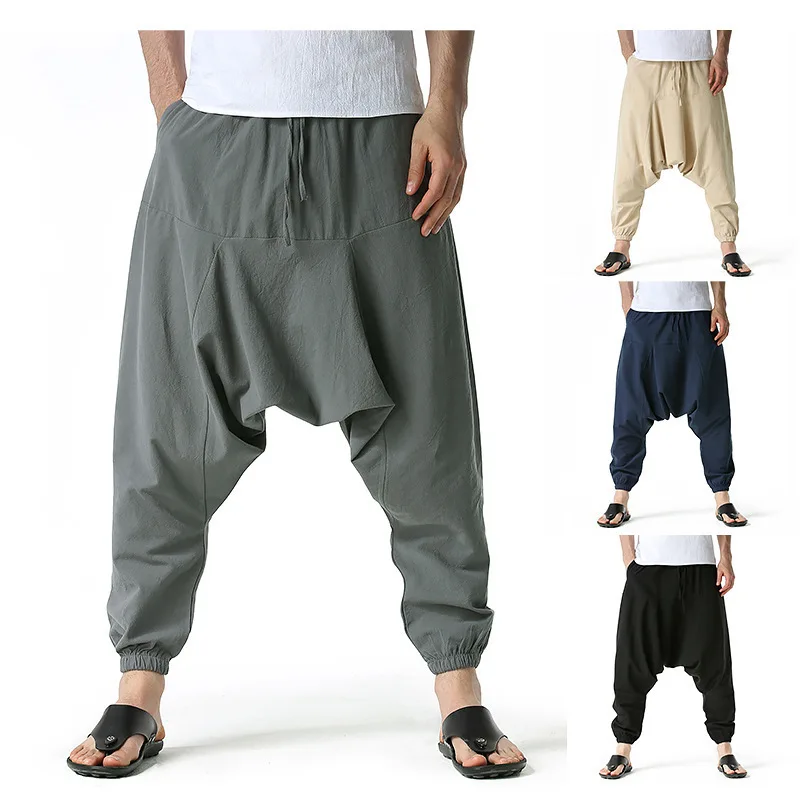 

2024 Arrival, Best-selling, Fashionable, Lightweight and Versatile Unisex Harem Pants, Dropped-crotch Leisure Loungewear Pants