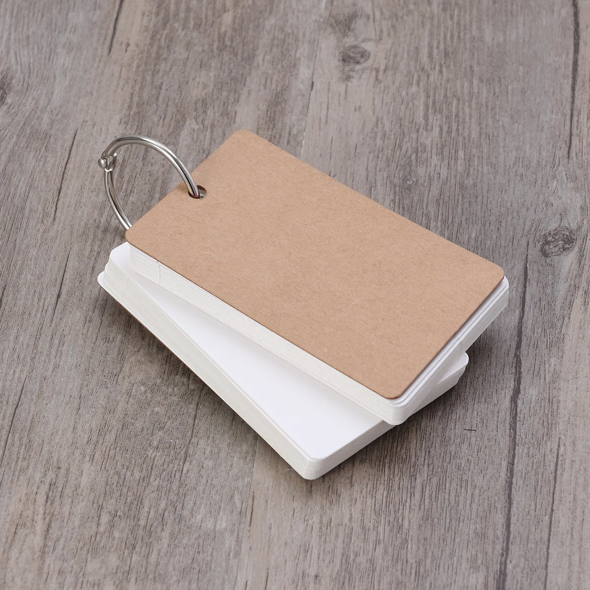Kraft Paper Study Cards Binder Ring Notepad Memo Scratch Pads Diy Greeting Bookmark Hole Punch Index Cards For School
