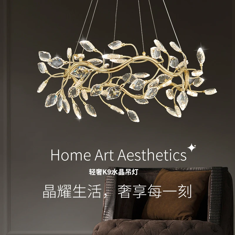 

Niche Branch Chandelier Stylish Eesign Crystal Decorative Lamp Living Room Lamp Dining Room Lamp French-style Warm Bedroom l