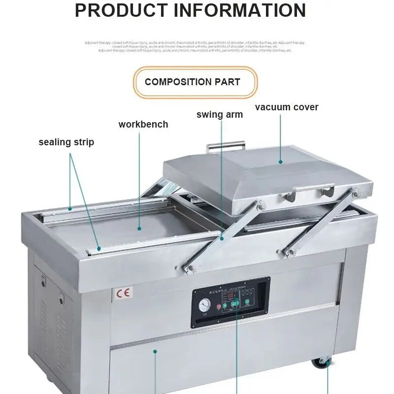 

Вакуумный упаковщик DZ-400 с двумя камерами для мяса, фруктов и морепродуктов