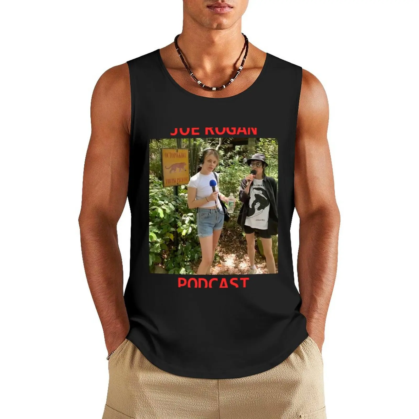 RED SCARE PODCAST - JOE ROGAN PODCAST Tank Top men gym clothing Male vest gym shirt men