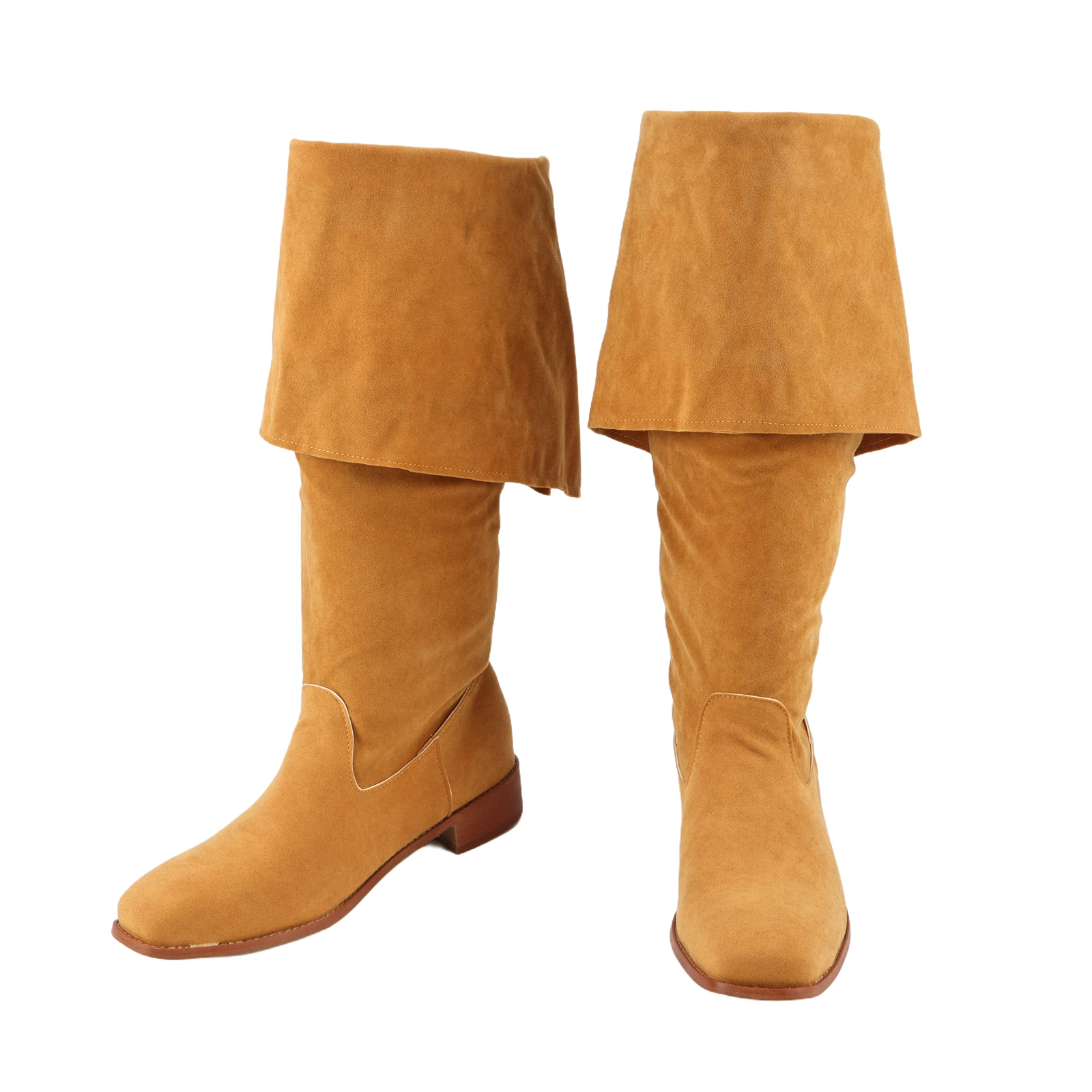 Botas de Cosplay medievales renacentistas para hombre, Botas Largas, zapatos vikingos de pirata, zapatos de Anime de fiesta de Carnaval de lujo de cuero Pu ﻿