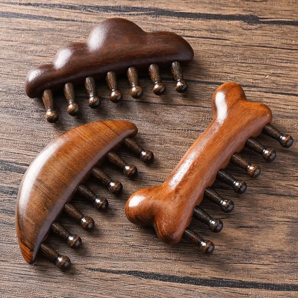 Blood Circulation Wood Massage Comb Anti-static Wide Tooth Sandalwood Comb Comfortable Smooth Surface Head Meridian Hairbrush