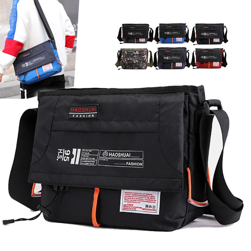 Men Nylon Messenger Cross Body Bag  Fashion Multi-Capacity High Quality Casual Male Briefcase Book Sling Shoulder Bags