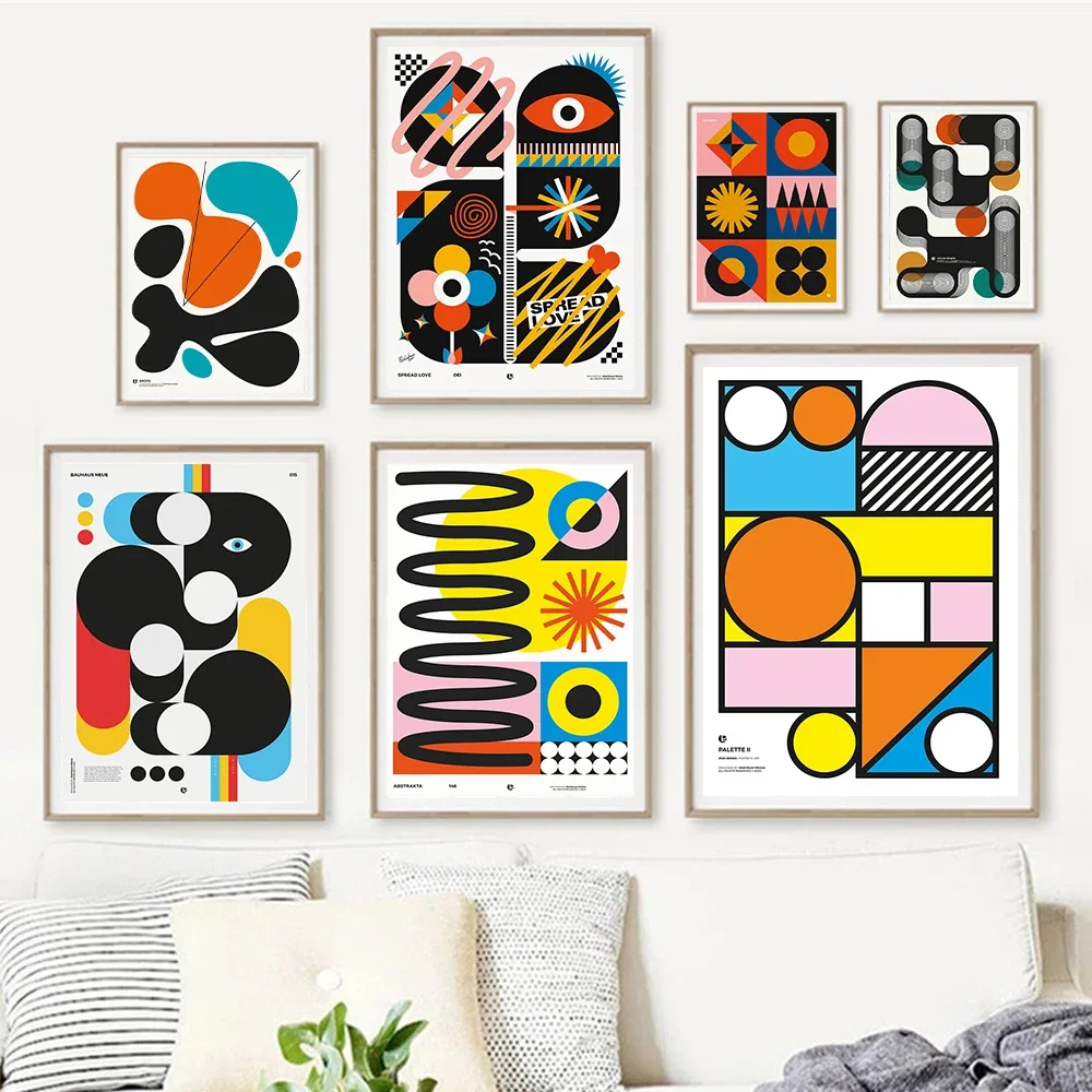 Modern Abstract Aesthetics Wall Art Psychedelic Geometric Simplicity HD Oil on Canvas Posters and Print Home Bedroom Decor Gifts