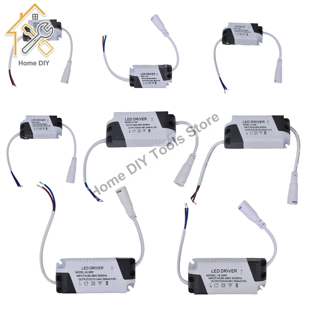 LED Constant Current Driver AC85-265V 3-4W 4-7W 8-12W 12-18W 18-24W 24-36W Power Supply Adapter Transformer for Panel Light