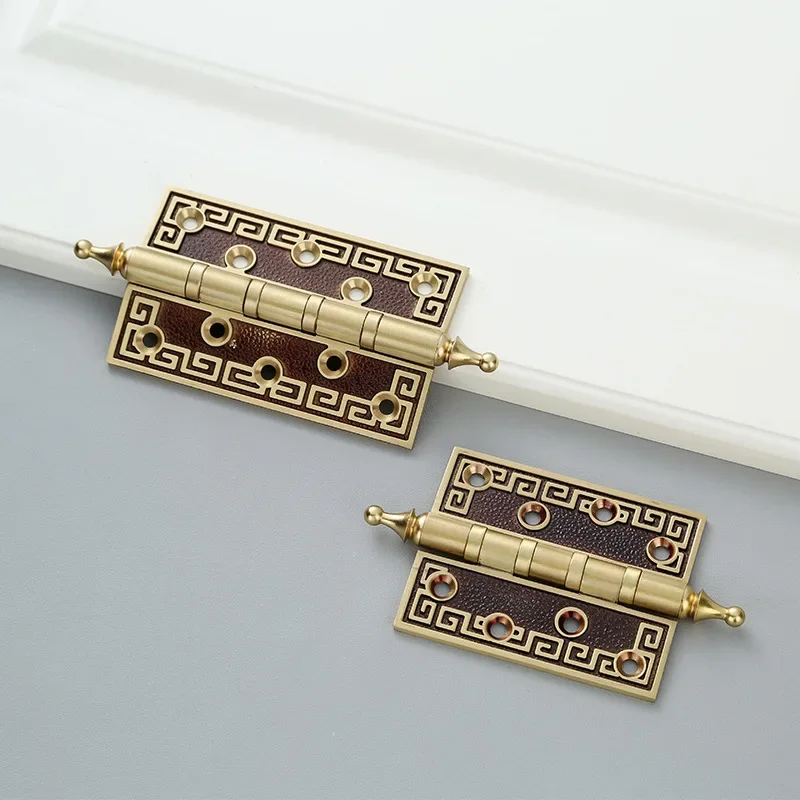 yesEuropean Classic Luxury Door Brass 6.5-inch Adjustable Hinge Cabinet Door Furniture Accessories Pointed Thickened Hinge