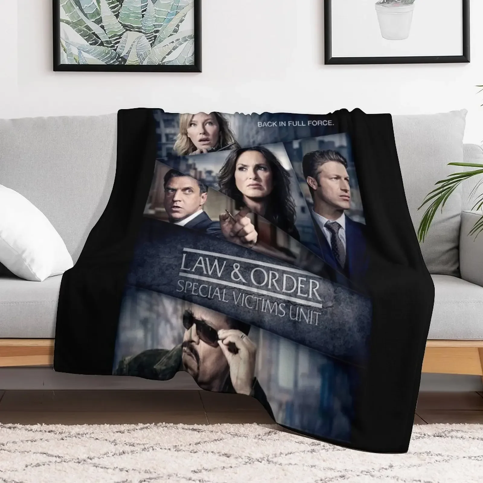 

SVU Back in Full Force Throw Blanket Sofa Throw Furry Plaid on the sofa Beach Blankets