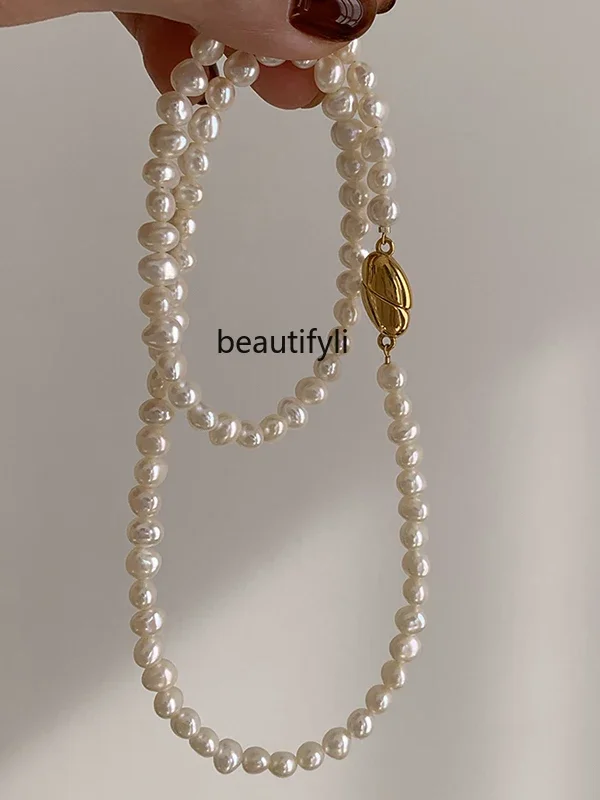 

Zhengyuan love pearl necklace women's niche design high-end collarbone chain new temperament neck chain