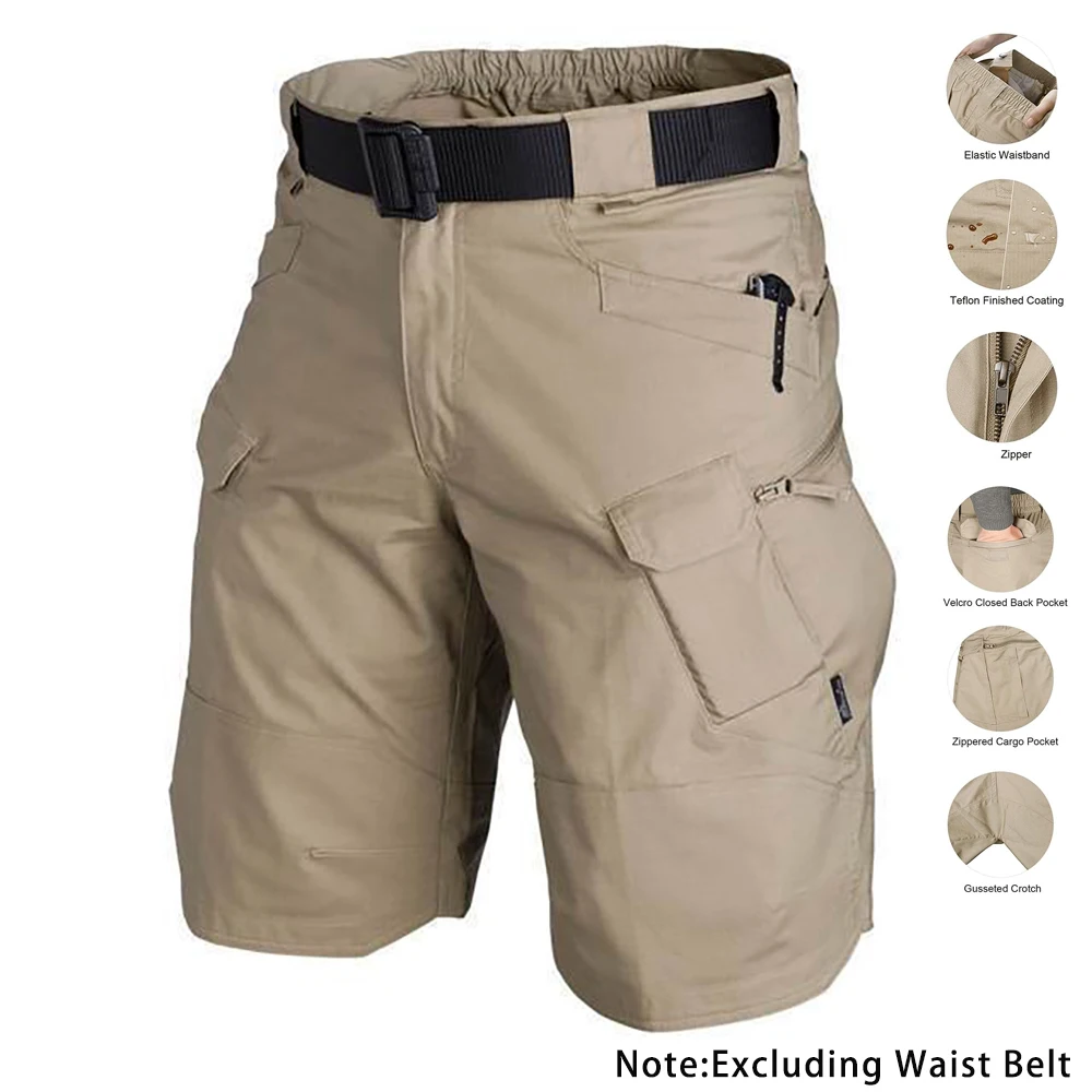 

Мужские рабочие шорты-карго для пеших прогулок, путешествий на открытом воздухе, быстросохнущие водонепроницаемые тактические армейские шорты с несколькими карманами, шорты, низ