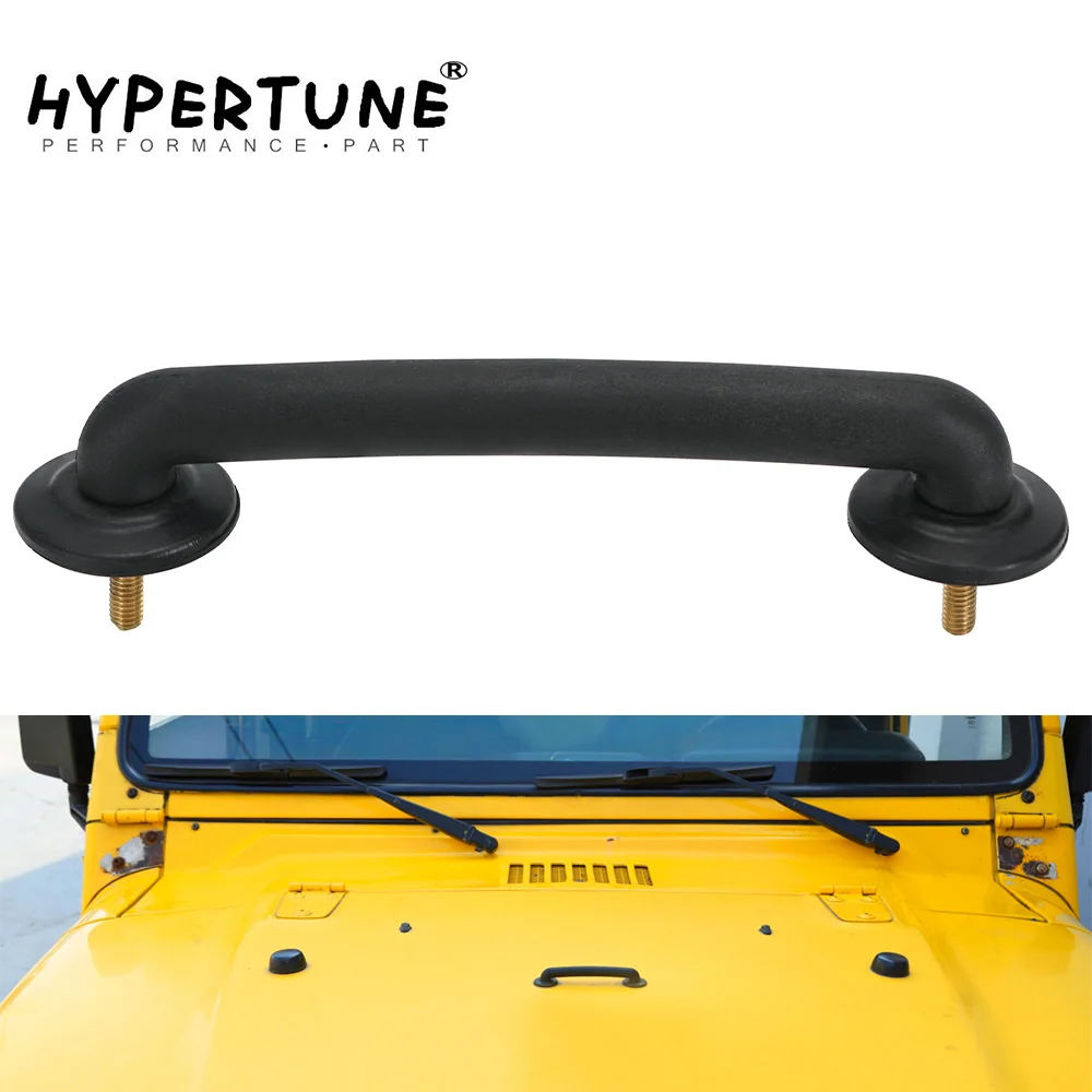 Black Front Windshield Hold Down Bracket Strap Hoods Handle Loop Cover  For Jeep Wrangler TJ JK 1997-2018 55176422