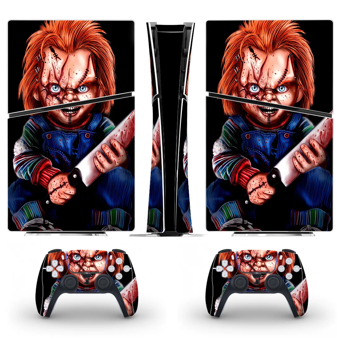 chucky-ps5-slim-digital-skin-sticker-decalque-capa-para-console-e-2-controladores-vinil-brincar-de-crianca-novo