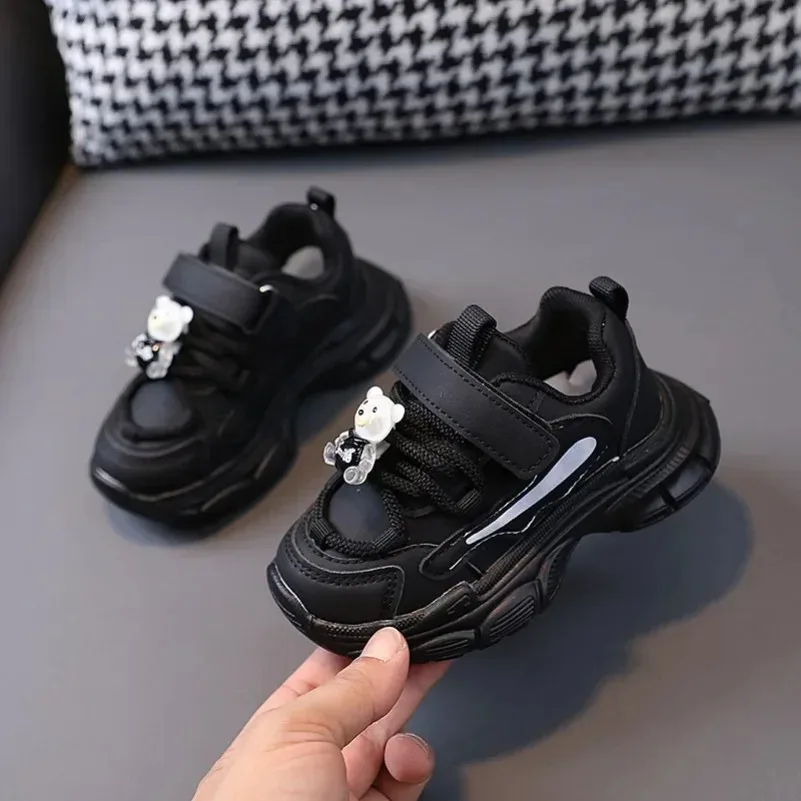 New Kid Sneakers Girl Shoes Spring  Baby Walking Shoes Children Sport Shoe Boy Platform Plush Kid Shoes Little Bear Tennis Shoe