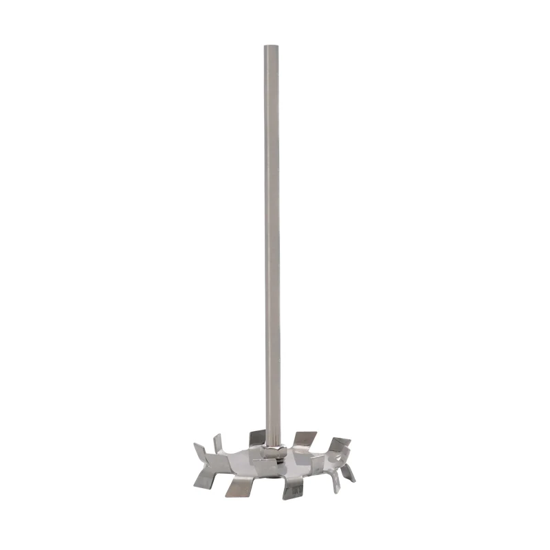 304 stainless steel dispersion disc stirring paddle serrated laboratory stirring rod 2 pack