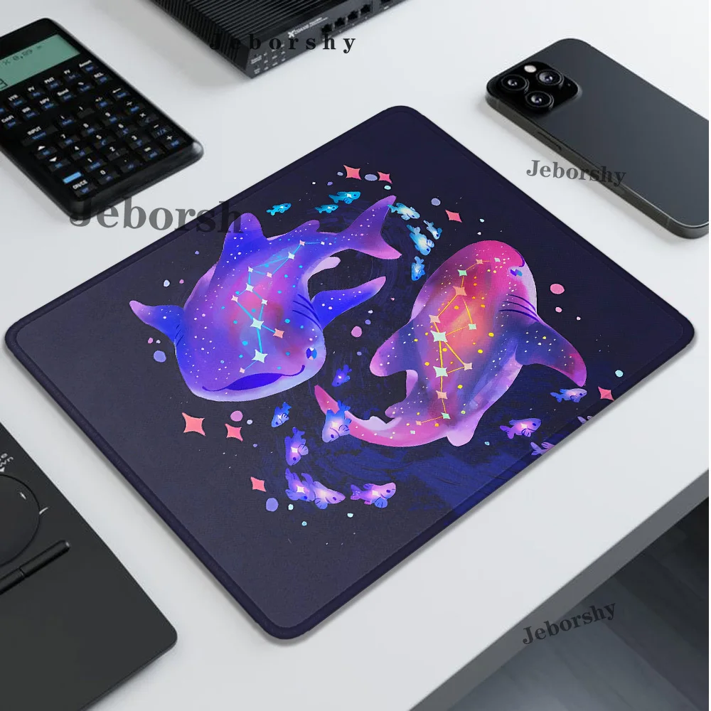 Small Mouse Pad Starry Whale Shark Keyboard Mat Pc Gamer Gaming Accessories Deskmat Mausepad Mousepad Mats Mause Pads Desk Mice