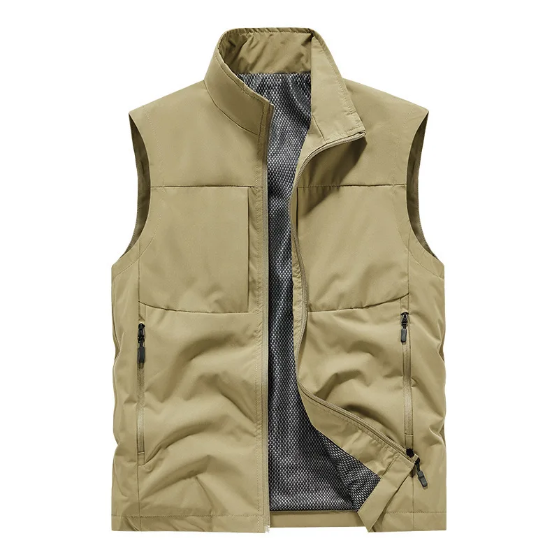 

Wear The New Outdoor Spring Sleeveless Fashion Men's Vest Stand-up Collar Vest