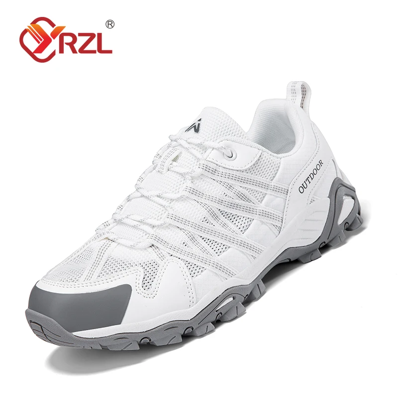 

YRZL Men Walking Shoes Outdoor Hiking Shoes Lightweight Anti Slip Trekking Boots for Durable Running Shoes Comfortable Sneakers