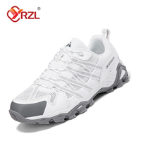 YRZL Men Walking Shoes Outdoor Hiking Shoes Lightweight Anti Slip Trekking Boots for Durable Running Shoes Comfortable Sneakers