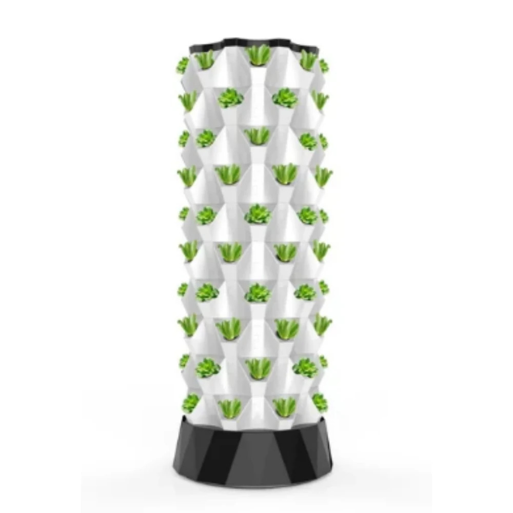 Soilless Planting, 10 Layers Pineapple Tower Vertical Hydroponic System, Aeroponics Growing Planter
