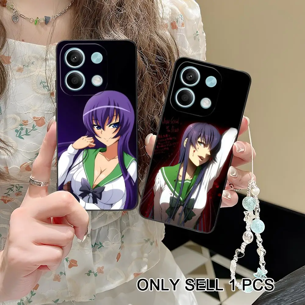 

Highschool Saeko Busujima Matte Mobile Phone Case for POCO F8 F7 F6 F5 F4 F3 F2 Pro GT C75 C71 C65 C61 C40 Pro Ultra Cover