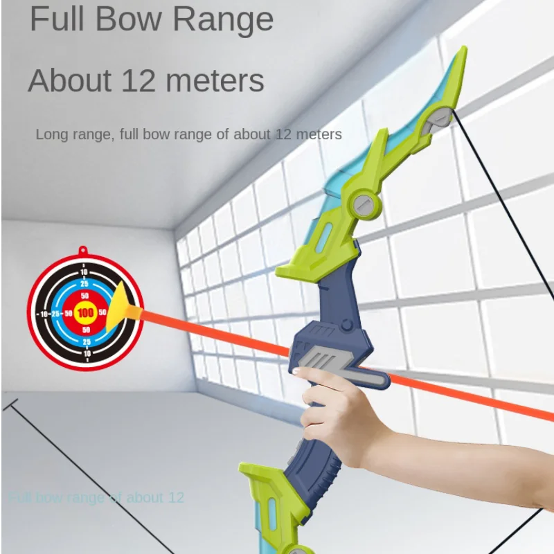 الأطفال ألعاب الرماية مجموعة القوس السهم القوس والنشاب الرياضة في الهواء الطلق شفط كأس الهدف مصباح ليد كبير لينة السهام الصبي لعبة اطلاق النار لعبة