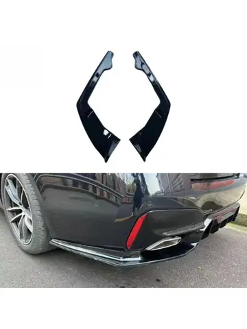 BMW 5 시리즈 G30 G38 2018-2023 리어 립 디퓨저 3D 스타일 범퍼 카나드 업그레이드 글로스 블랙 바디 키트 외장 액세서리