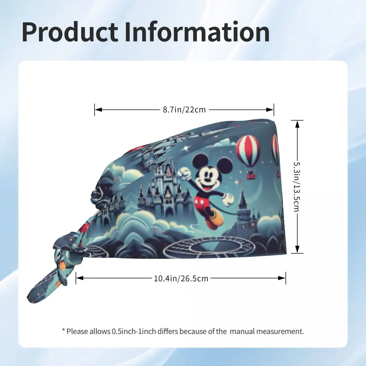 Mickey Mouse ขัดหมวกหมวกผ่าตัดผู้หญิงแฟชั่นการ์ตูนน่ารักพิมพ์ภาพเคลื่อนไหว Operating Room หมวก Operator หมวก Lab Works หมวก