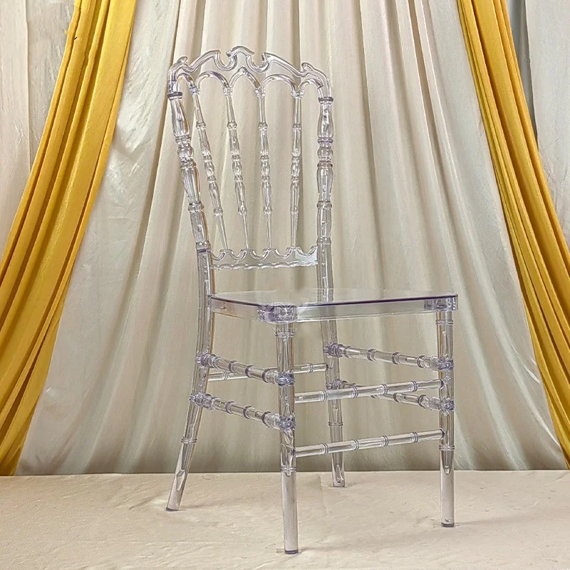 Chiavari en cristal transparent avec poignées amovibles, meubles en résine acrylique, chaise de mariage, moment de mariage, fête d\'hôtel, 100 pièces