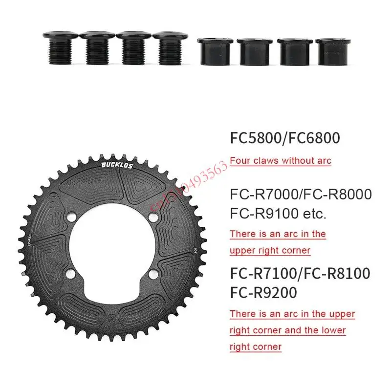 

Road Bike Chainwheel Aluminum Metal Round Narrow Wide Chainring for R7000 R8000 448C
