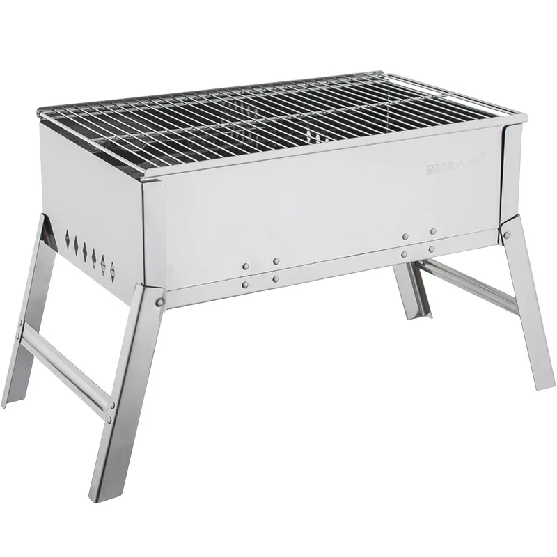 

Forest Home BBQ BBQ Barbecue Tools Household Barbecue Stove Mini Barbecue Rack Stainless Steel Folding Oven for 5+People