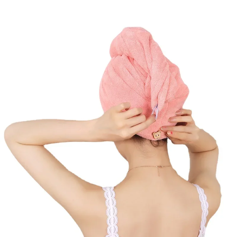 Women Girl's Magic Microfiber Shower Cap Towel Bath Hats For Women Dry Hair Cap Quick Drying Soft For Lady Turban Head