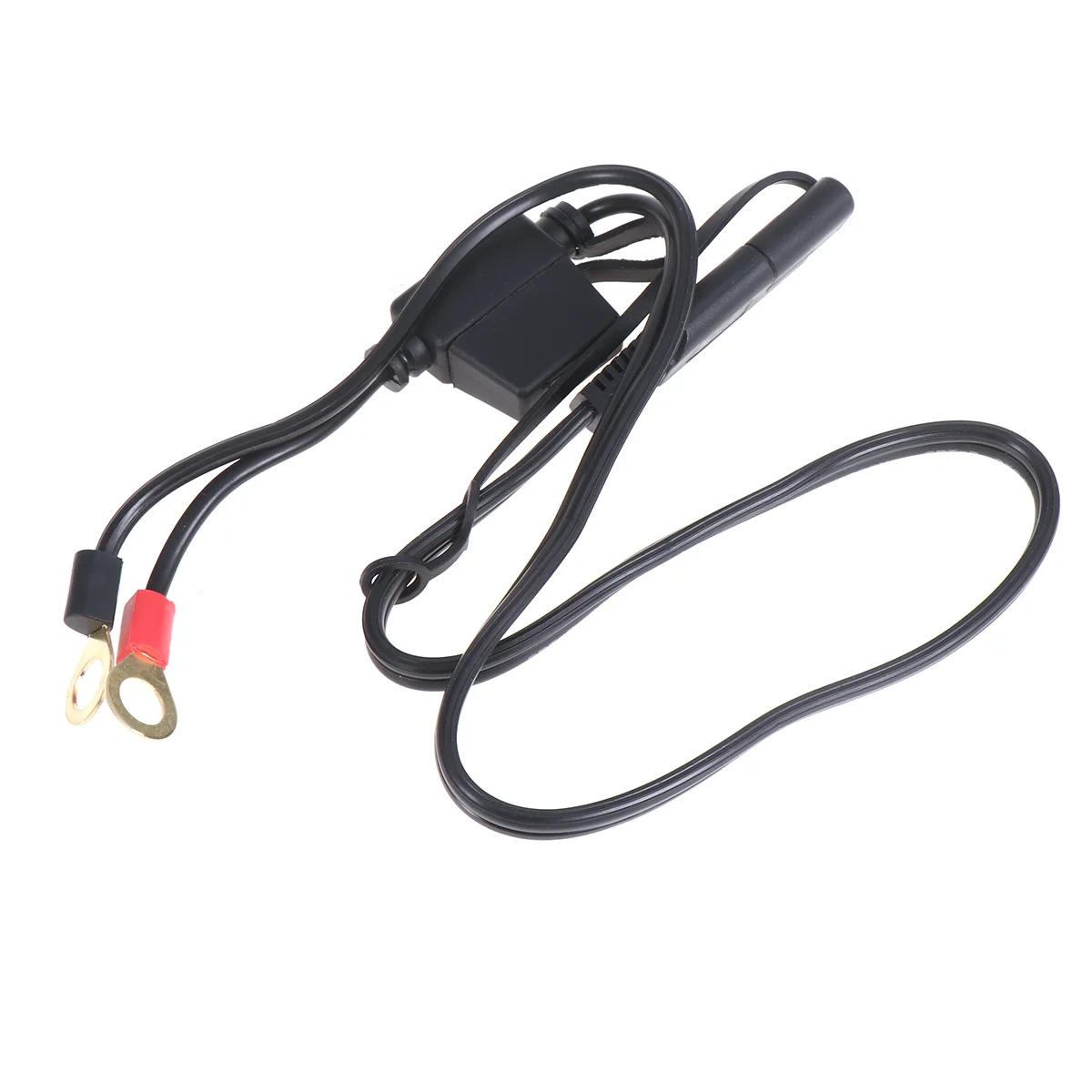 Motorrad-Ladekabel, einfaches praktisches Motorrad-Ladegerät für Zuhause im Freien (12 V, Schwarz)