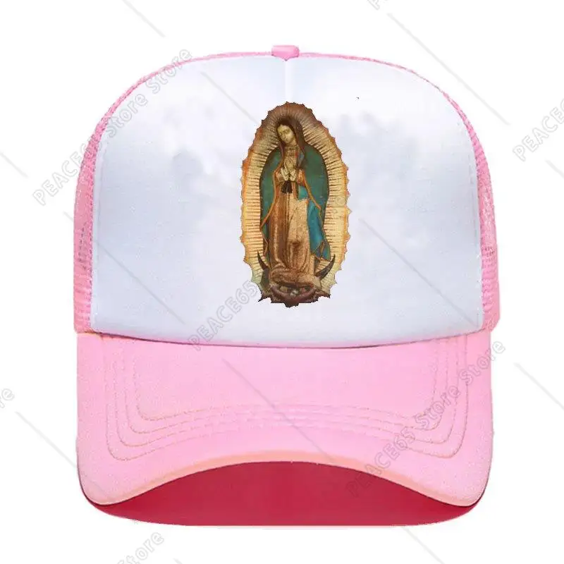 

Our Lady Of Guadalupe Virgin Mary Baseball Cap For Women Men Unisex Breathable Parent Child Hats Mesh Visor Outdoor Sun Hats