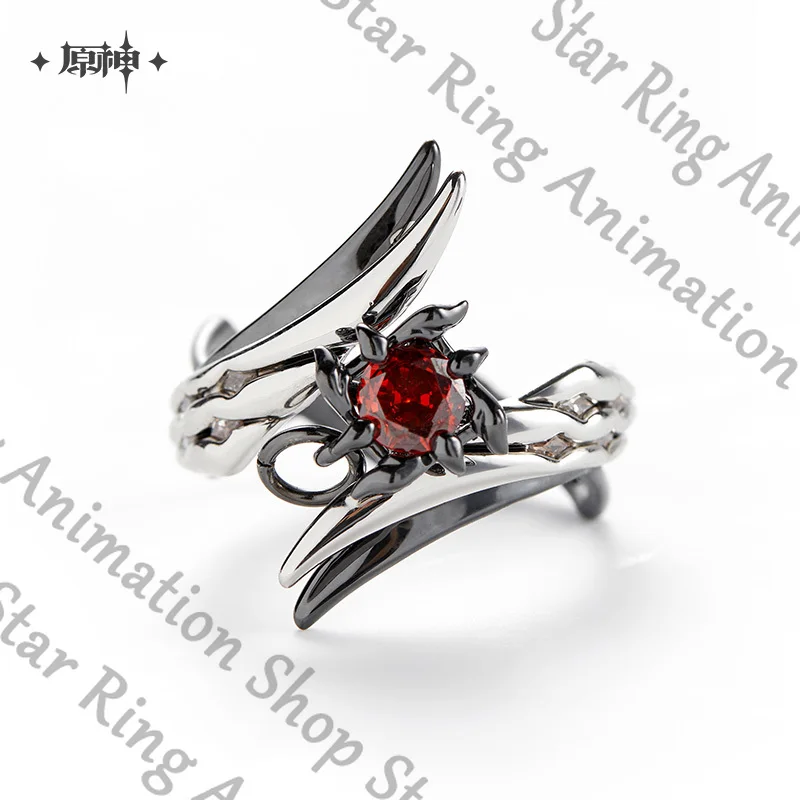 

official Genuine Genshin Impact Arlecchino Theme impression series Necklace and Ring set Collector's Edition Birthday gift